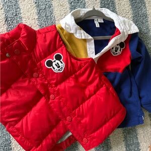 Janie and Jack x Disney Puffer Vest and Rugby Shirt
